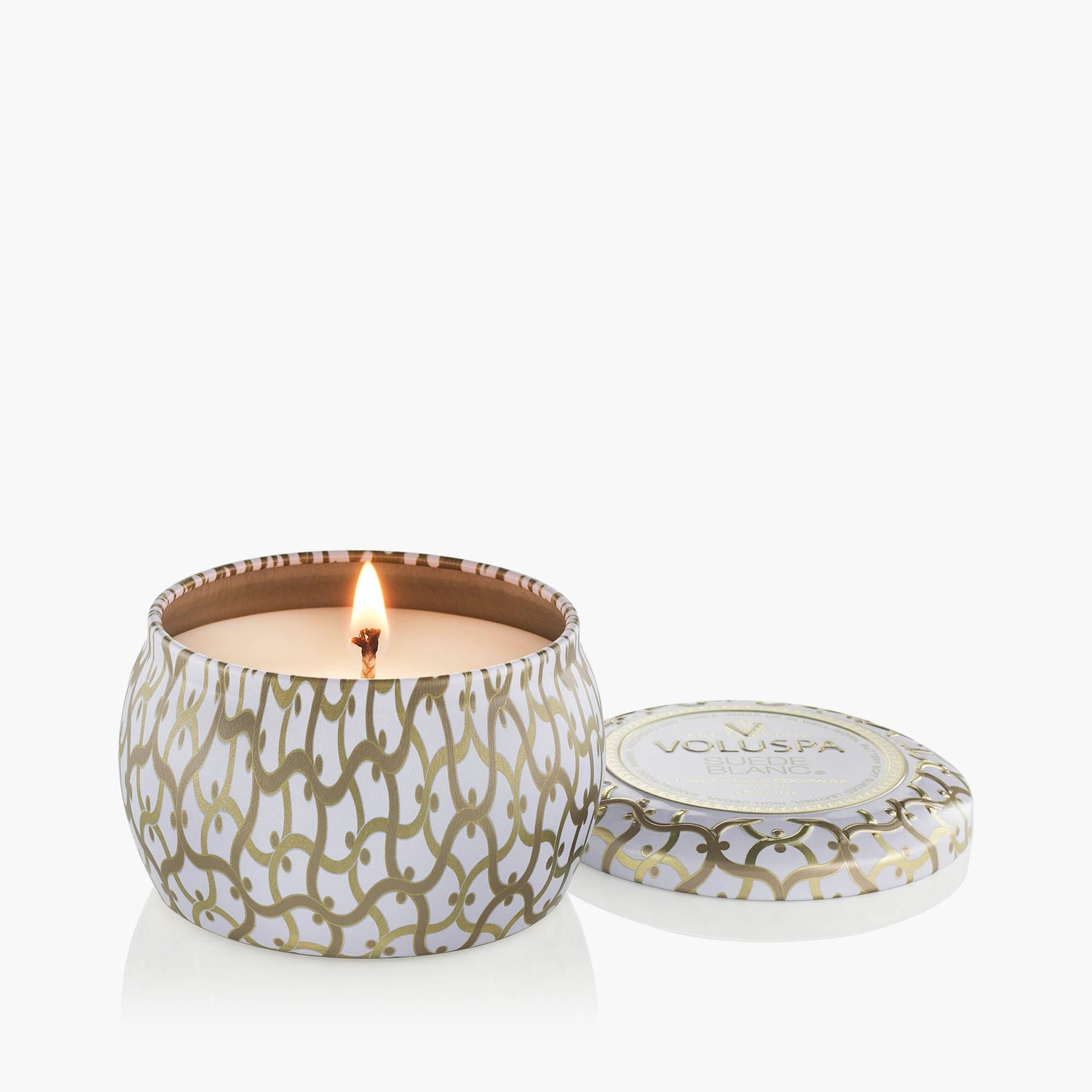Voluspa: Mini Tin Candle - Suede Blanc - Sea Island Trading CompanySea ...